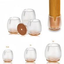 Cubiertas de patas de muebles de silicona transparente - Protege tus pisos y muebles - Multicolor - Ver 3