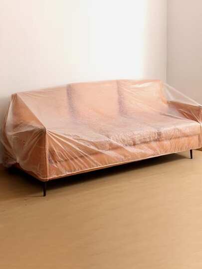 超大加厚塑料家具罩，适用于桌子、椅子、沙发和床 - 白色防尘罩，室内外均可使用，易于清洁，是家电保护系统的理想保护罩。