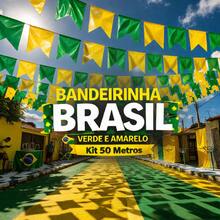 Green And Yellow Bunting String By The Meter – Decoration For The World Cup, Events, And Fan Zones - 50米 - 查看 5