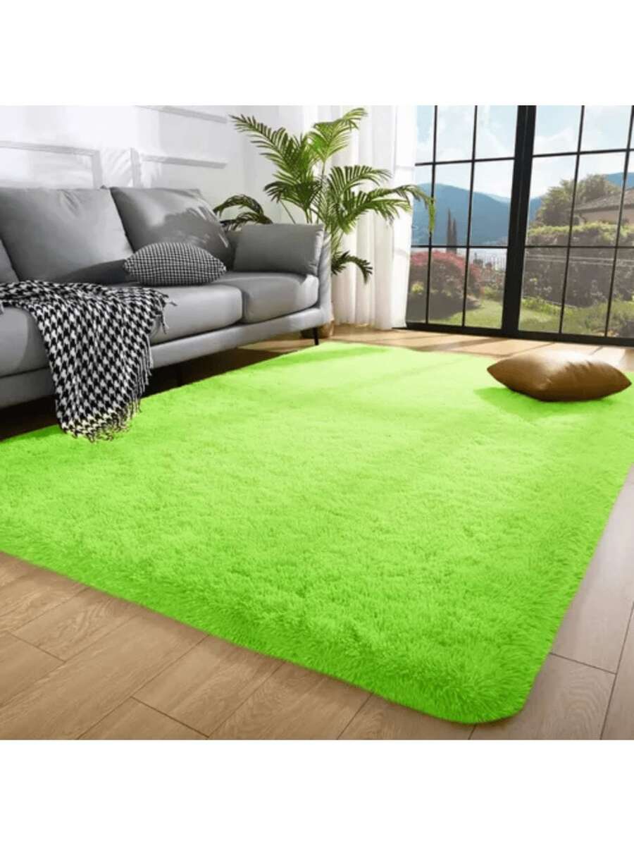 Shaggy Rug 2.00 X 1.50 Living Room Bedroom Office - 開心果綠 - 查看 1