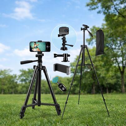 Tripod, DSLR Camera, Floor-Standing Live-Streaming Photography, Mobile Phone Stand, Camera, Photography, Tripod