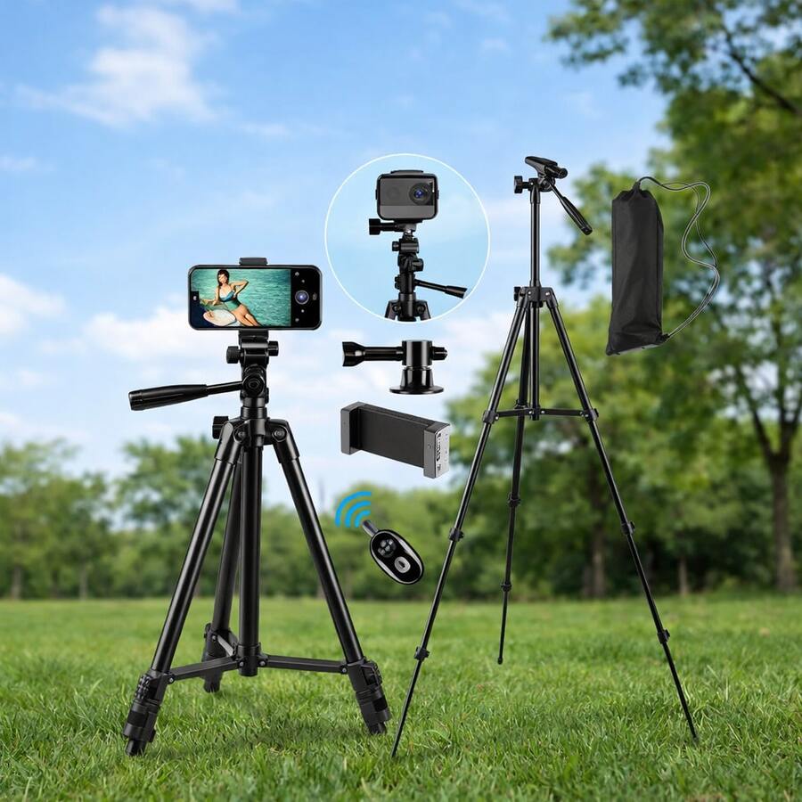 Tripod, DSLR Camera, Floor-Standing Live-Streaming Photography, Mobile Phone Stand, Camera, Photography, Tripod