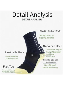 2 Pairs Football/Soccer Socks, World Cup Sports Anti-Slip Bottom Socks, Professional Sports Football Socks With Dot Grip On Sole, Breathable Mid-Calf Socks For Men & Women - Multicolor - View 3