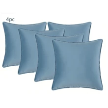 Wholesale Premium Piped Velvet Cushion Covers - 45x45cm - Water Blue - View 3