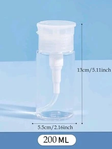 1个塑料按压式液体分配瓶，适用于卸甲油，带翻盖便携式储物瓶（120毫升-200毫升），圣诞礼物 - A - 查看 9