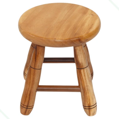 Banquinho Envernizado Madeira Maciça Banco Cadeira Cadeirinha Infantil Pesca Mecânica Banqueta Pequeno Área Gourmet Tamborete 29 Cm Pintura No Verniz