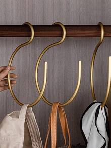Aluminum Metal Hangers, Multi-Functional Space-Saving Bar Hooks, Can Be Used For Hanging Hats, Towels, Scarves, Etc. - Multi-Functional Wardrobe Organizer, Simple Spring Style, Summer Tops - Multicolor - View 8