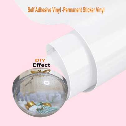White Self Adhesive Vinyl Permanent Sticker Vinyl Permanent Vinyl Roll Vinyl For Mug, Cup, Window & Home Decal, And Other DIY Projects