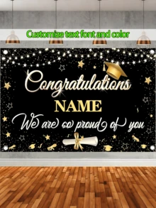 1pc Customizable 2026 Personalized Graduation Party Special Custom Name Banner, Durable Fabric Suitable For Photography Background, Back To School - Multicolor - View 9