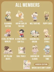 Figura coleccionable de la serie "Si hoy fuera el 8vo día de la semana (El día perdido)" de POP MART DIMOO - Diseño de decoración del hogar cálida, lindo adorno de escritorio, adorable juguete de anime, adecuado para coleccionistas y adolescentes, regalo perfecto para exhibición en el hogar/oficina - Multicolor - Ver 3