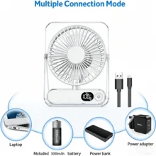 DREO Fan For Bedroom, 12 Inches, 70ft Powerful Airflow, 25db Quiet Table Air Circulator Fans For Whole Room, 120° Adjustable Tilt, 3 Speeds, Desktop Fan For Home, Office, Kitchen - 黃色 - 查看 11