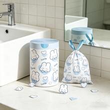 2 Rollen/200 Stück süße blaue Kaninchen Muster Müllbeutel, hochwertige Plastik Müllsäcke, geeignet für Küche, Bad, Schlafzimmer, Wohnzimmer, Hausgebrauch - tragbare Müllbeutel - Handtaschen - Übersicht 4