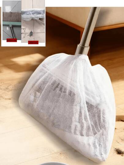 100/50/30/10/1 pieza Funda desechable para escoba, adecuada para limpiar telarañas en paredes y pelo/pelaje de mascotas en pisos, cepillo para pelusas de escoba de hogar, cubierta de limpieza