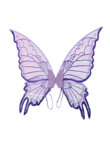 Colorful Butterfly Fairy Wings Props For Kids And Adults Party Decoration - Purple - View 3