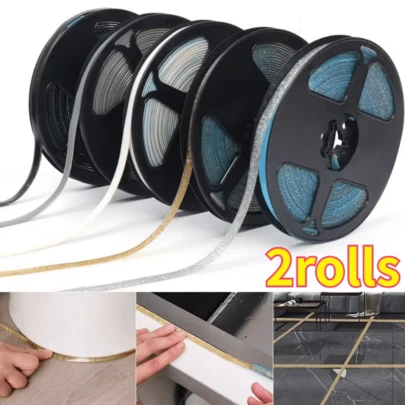 2pcs/Set 6m/236.22in Self-Adhesive Corner Guard Tape | Plastic Edge Protector, No Glue Needed - Easy Tear And Stick Design, Suitable For Tile And Floor Protection, Corner Guards For Living Room, Kitchen, Bathroom