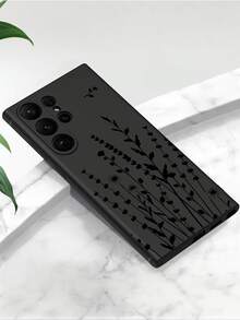 Funda de teléfono suave de TPU con flores y lavanda creativas, resistente a arañazos, a prueba de golpes, con protección total compatible con Huawei Honor, Galaxy - Negro - Ver 3