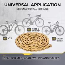 8/9/10/11/12 Speed Bicycle Chain, Ultra-Lightweight Full Hollow And Semi-Hollow Design, Gold And Silver Colors, Lightweight, Velocidade Bicycle Chain, MTB & Road Bike Parts, Chain - Multicolor - View 7