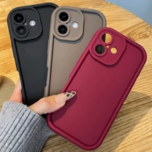Bộ 3 ốp lưng điện thoại chống rơi màu trơn tối giản, tương thích với Apple 17, 16, 15, 14, 13, 12, 11 Pro Max, Air, áp dụng cho các dòng máy khác. - Nhiều màu - Xem 64