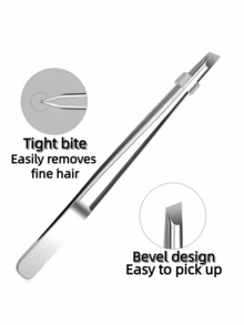 5 chiếc nhíp lông mày vát màu bạc, nhíp nhỏ tỉa tóc và râu, dụng cụ dán mí mắt, kẹp tẩy lông, dụng cụ chăm sóc và làm sạch da mặt - Một kích cỡ phù hợp cho tất cả - Xem 2