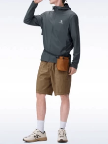 Men's Sunscreen Jacket, Summer Anti-UV Lightweight Breathable Leather Outerwear - Dark Green Gray - View 3