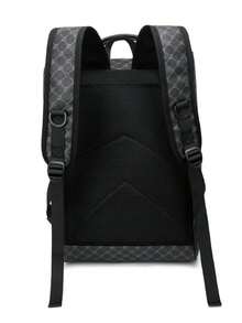 1 pieza Mochila grande de capacidad con bolsillos con cremallera, compartimento para portátil que cabe un portátil de 15.6 pulgadas, bolsa funcional para hombres (regalo para él), Peach Tree, de moda y para uso en exteriores/oficina - Negro - Ver 6