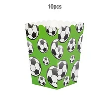 10/20/40pcs Football Themed Popcorn Boxes, 2 Colors White And Green, 7.3cm X 5.6cm X 10.7cm Paper Snack Boxes, Suitable For Sports Themed Parties, Birthdays, Game Days, Tailgate Parties, Movie Nights Candy Snack Containers, Suitable For Men And Women - Multicolor - View 7