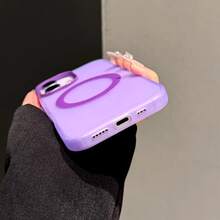 DECOPHONE High-Quality Candy-Colored Magnetic Wireless Charging Phone Case, Compatible With Vivo/Poco/Honor And Other Models. Supports Magnetic Wireless Charging, Made With Premium Matte Finish, Built-In Magnetic Charging Protection Structure. - Purple - View 7