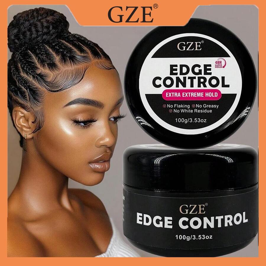 GZE 定型啫喱，抚平毛躁，驯服蓬乱，适用于假发和各种发型，多功能造型啫喱——这款多用途啫喱助您打造柔顺亮泽的秀发。 - 黑色 - 查看 1