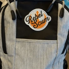 1pc Rebel Scum Embroidered Iron-On Patch, Mixed Color Animal Theme Applique For Jeans, Jackets, Hats & Bags, Novelty Accessory - A - View 4