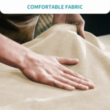ZOONFA Bar Stools Beige Velvet Breakfast Stools Upholstered Kitchen Bar Chairs With Armrest & Backrest Barstools For Kitchen Counter - Beige - View 6