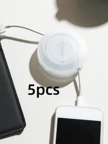 5个透明塑料线缆夹，便携式迷你线缆管理夹，适用于充电线，防缠绕收纳盒和整理器 - 彩色 - 查看 8