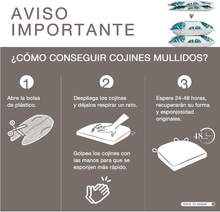Viste tu hogar Pack 2 Cojines para Silla, 40x40x5 CM, Efecto Tridimensional, Relleno de 100% Poliéster, Ideal para Comedor, Terraza, Salón y Restaurante, Color Raya Beige, Fabricado en España - Gris Claro - Ver 7