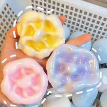 4cm Handmade Plastic Shaped Mochi Stress Relief Toy, Ultra-Thin Handcrafted Textured Ball, Squeeze To Release Pressure - View 2