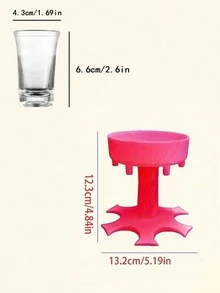 1 pièce Carafe à vin avec support, entonnoir de carafe à vin créatif, convient pour le vin et la bière, support à boissons, décoration de fête, décoration de vacances (tasses non incluses), fournitures pour fête d'Halloween et de Noël - Multicolore - Voir 9