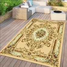 1pc Luxury Vintage Bohemian Floral & Stripe Patterned Area Rug/Carpet/Door Mat, Soft Machine Washable Rug For Entryway, Balcony, Hallway, Outdoor, Patio, Living Room, All Season - Multicolor - View 7