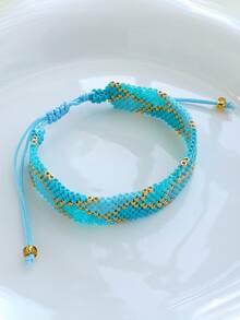 Bộ 3 vòng tay đính cườm dệt thủ công mới mùa hè, phụ kiện trang sức xếp chồng cá nhân hóa. - Nhiều màu - Xem 13