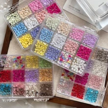 12格/盒 3D立体爱心美甲饰品 平底爱心美甲水钻树脂爱心 粉色蓝色紫色红色混合色迷你爱心美甲配件 爱心美甲艺术饰品 亚克力美甲装饰用品 - 彩色 - 查看 7