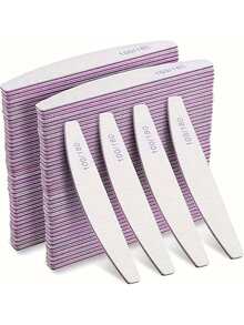 Bộ 5 dụng cụ mài và đánh bóng móng tay hai mặt, độ nhám 100/180, có thể tái sử dụng, gồm các dải giấy nhám hình bán nguyệt màu xám và trắng, dụng cụ cắt, giũa và tạo hình móng họa tiết vằn ngựa, bộ dụng cụ chăm sóc móng thiết yếu. - Nhiều màu - Xem 3