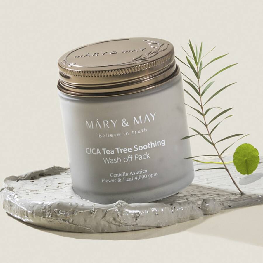Mary&May - Vegan Cica Tea Tree Soothing Wash Off Pack 125g - Face Mask - Tea Tree - View 1
