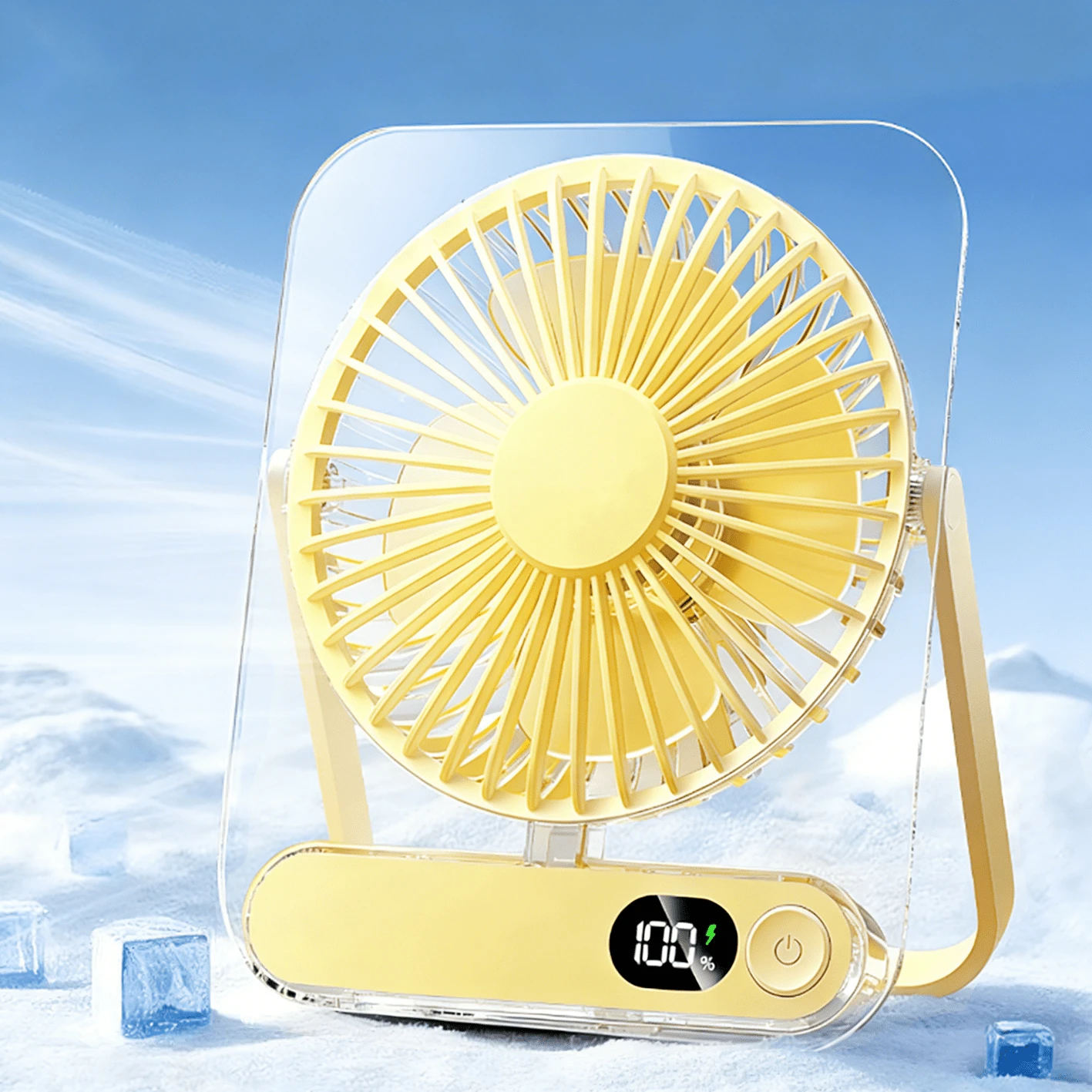 DREO Fan For Bedroom, 12 Inches, 70ft Powerful Airflow, 25db Quiet Table Air Circulator Fans For Whole Room, 120° Adjustable Tilt, 3 Speeds, Desktop Fan For Home, Office, Kitchen - 黃色 - 查看 1