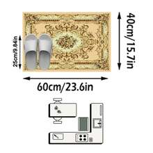 1pc Luxury Vintage Bohemian Floral & Stripe Patterned Area Rug/Carpet/Door Mat, Soft Machine Washable Rug For Entryway, Balcony, Hallway, Outdoor, Patio, Living Room, All Season - Multicolor - View 12