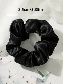 Set 5 buc. elastice pentru păr pentru femei, negru, alb, kaki, culoare uni, stil minimalist, accesorii pentru păr - Multicolor - Vizualizare 5