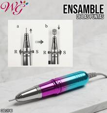 Drill Taladro Para Uñas Profesional Recargable Tornasol Touch 45000 rpm con Velocidad Regulable y Función Reversa - Verde - Ver 5