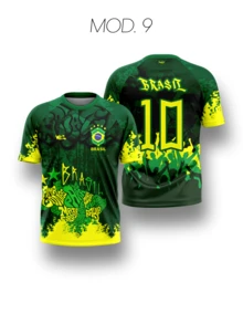 Brazil World Cup Personalized Dryfit Men's Football Jersey With Exclusive Retro Urban Prints - MOD 9 - 查看 8