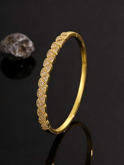 Camhanno 1 chiếc - Vòng tay đồng hình rắn sang trọng, mạ vàng 18K, kiểu dáng retro, thiết kế độc đáo, cao cấp, đa năng.