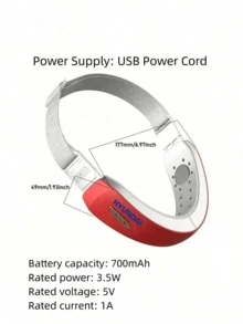 HYUNDAI Women's V-Face Lifting Device - Smart Electric Double Chin V-Face Lifting Strap - Red - View 7