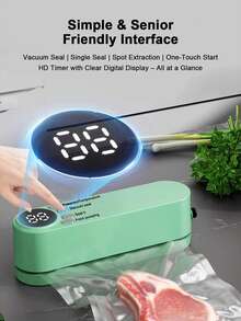 Multi Functional Fully Automatic Food Sealing Machine, Portable Wireless Vacuum Machine, With Snack Sealing Function, Capable Of External Suction And Inflation, Long-Term Preservation Of Food, Suitable For Kitchen Food, Outdoor Picnics - Multicolor - View 8