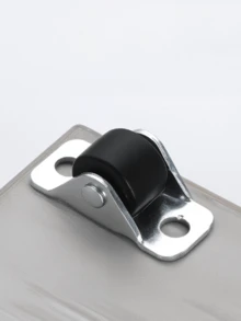 4 bánh xe nhỏ cố định, bánh xe nhỏ gọn, một chiều, có mặt trên bằng kim loại, bánh xe TPE cứng cáp, hoạt động êm ái, kèm ốc vít, dùng cho đồ nội thất, tủ, giường kéo, ngăn kéo. - nhiều màu - Xem 1
