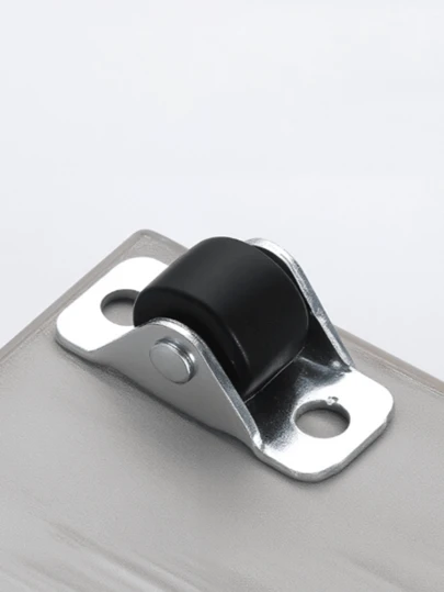 4 bánh xe nhỏ cố định, bánh xe nhỏ gọn, một chiều, có mặt trên bằng kim loại, bánh xe TPE cứng cáp, hoạt động êm ái, kèm ốc vít, dùng cho đồ nội thất, tủ, giường kéo, ngăn kéo.