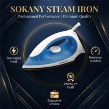 SOKANY898A 電熨斗，便攜式手持蒸汽熨斗，適用於宿舍與旅行，適合各種衣物，恆溫熨燙不傷衣，可調節溫度控制 - 藍色 - 查看 1